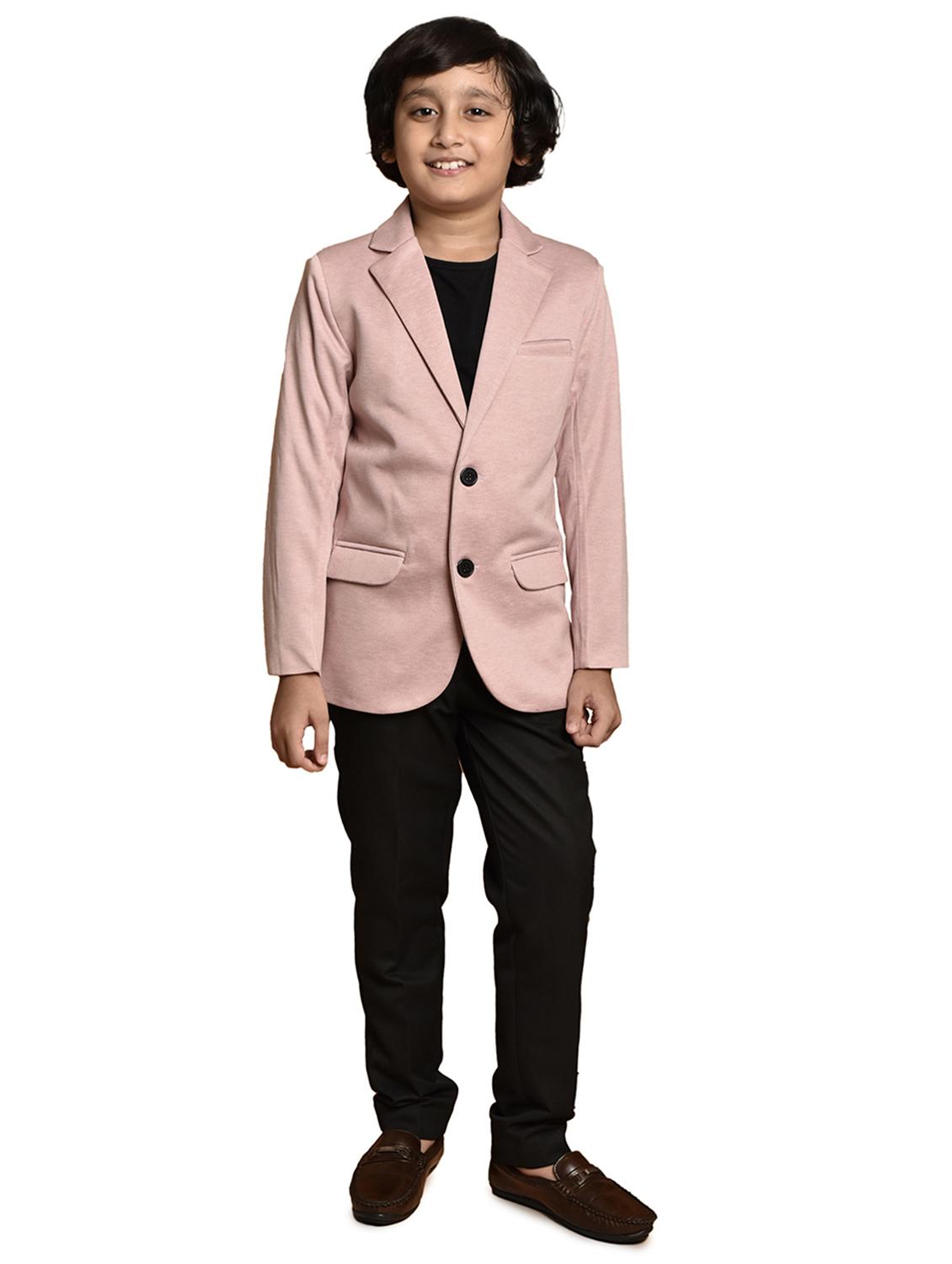 boys long sleeves solid single breasted blazer - 21786232 - Standard Image - 3