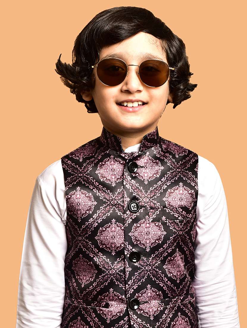 boys solid lapel collar single breasted casual blazer - 21786249 -  Standard Image - 3