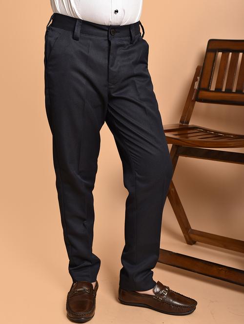 boys solid mid rise casual chinos - 21786365 -  Standard Image - 0