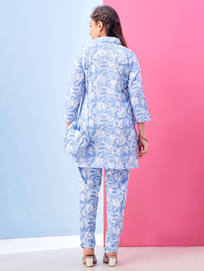 girls floral printed top & trouser co-ords set - 21786416 -  Standard Image - 3