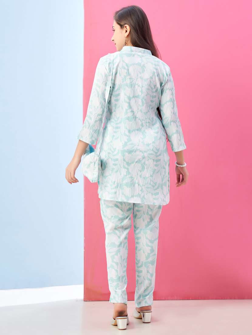 girls floral printed top & trouser co-ords set - 21786417 - Standard Image - 3