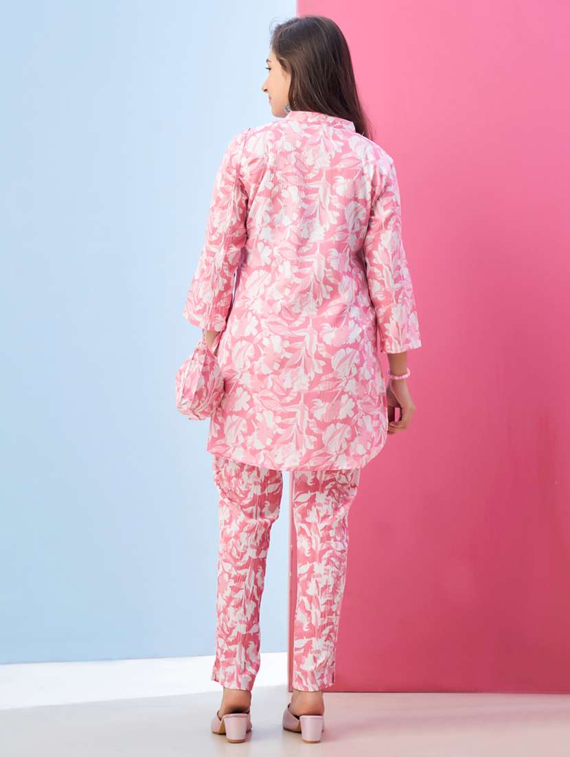 girls floral printed top & trouser co-ords set - 21786418 -  Standard Image - 3