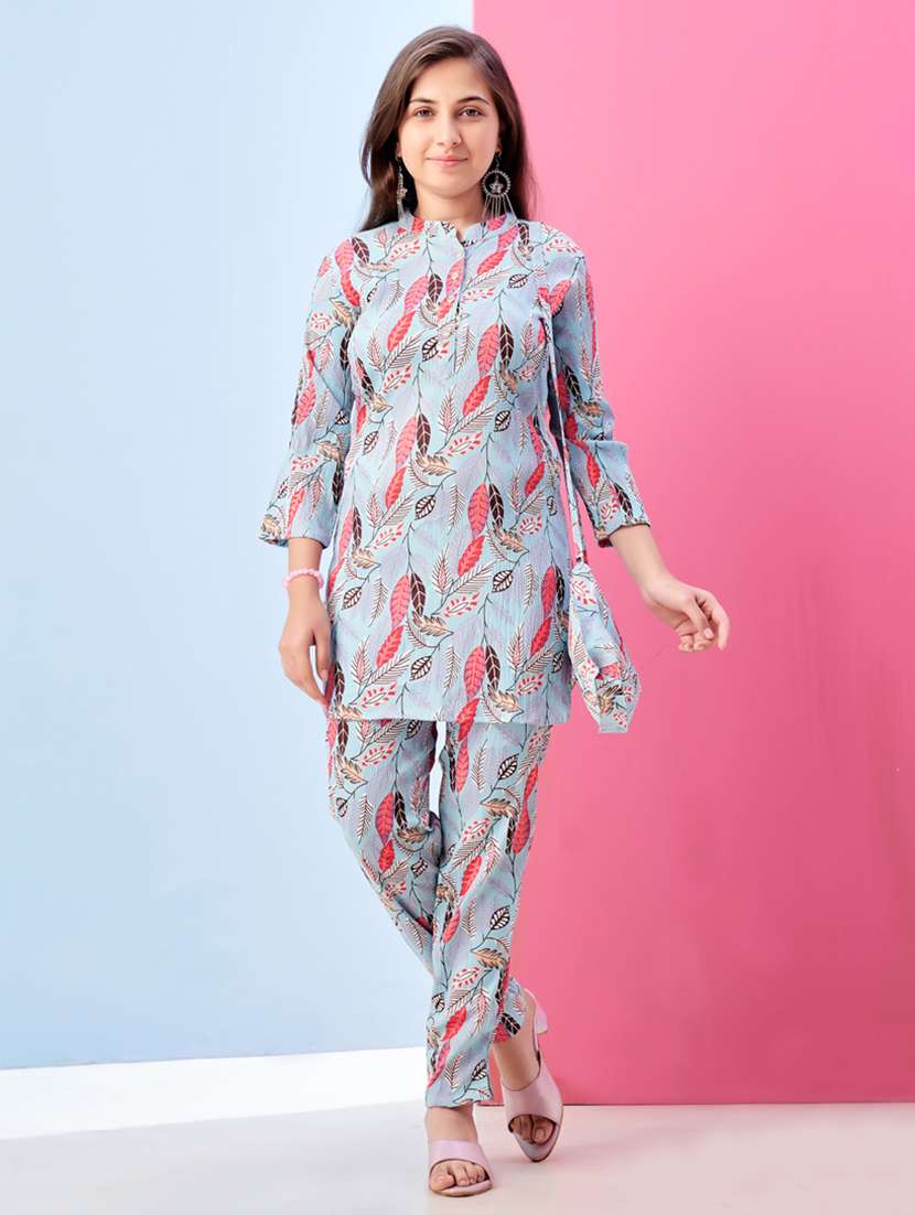 girls printed top & trouser co-ords set - 21786423 -  Zoom Image - 0