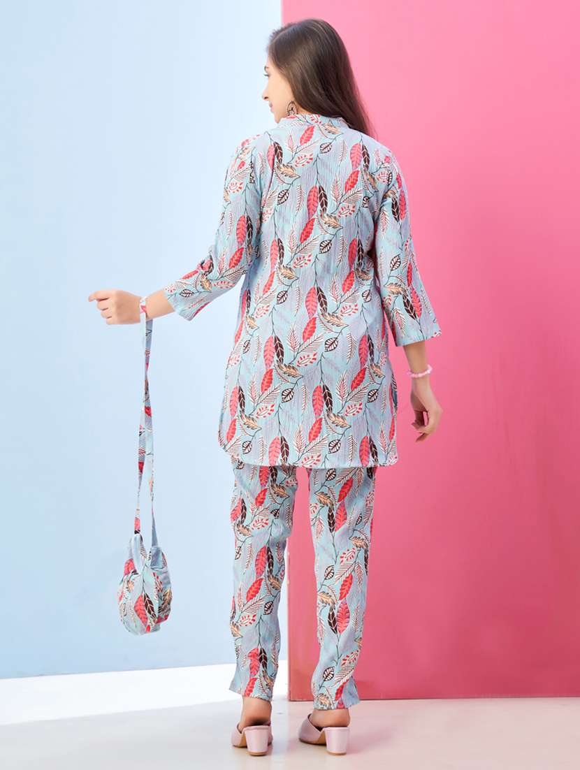 girls printed top & trouser co-ords set - 21786423 - Standard Image - 3