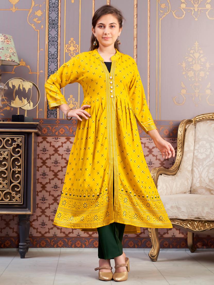girls printed kurta and pant set - 21786463 -  Zoom Image - 0