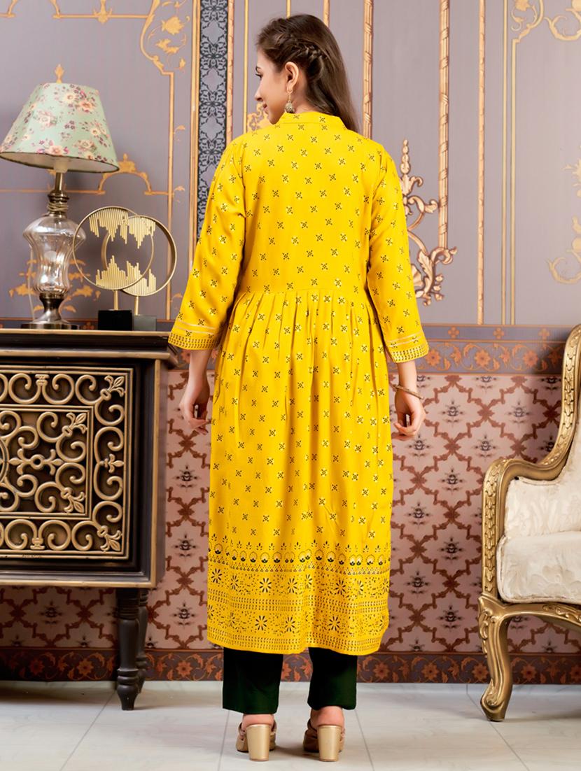 girls printed kurta and pant set - 21786463 - Standard Image - 3