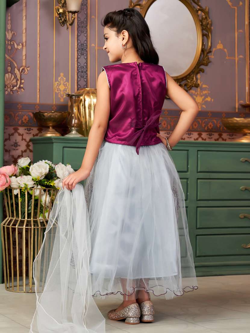 girls embroidered sleeveless lehenga choli - 21786548 -  Standard Image - 3