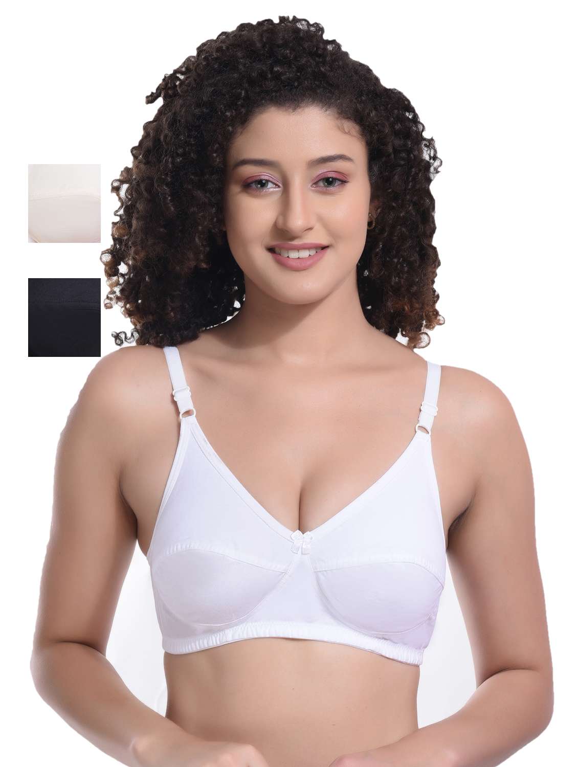 women pack of 3 solid non padded regular bra