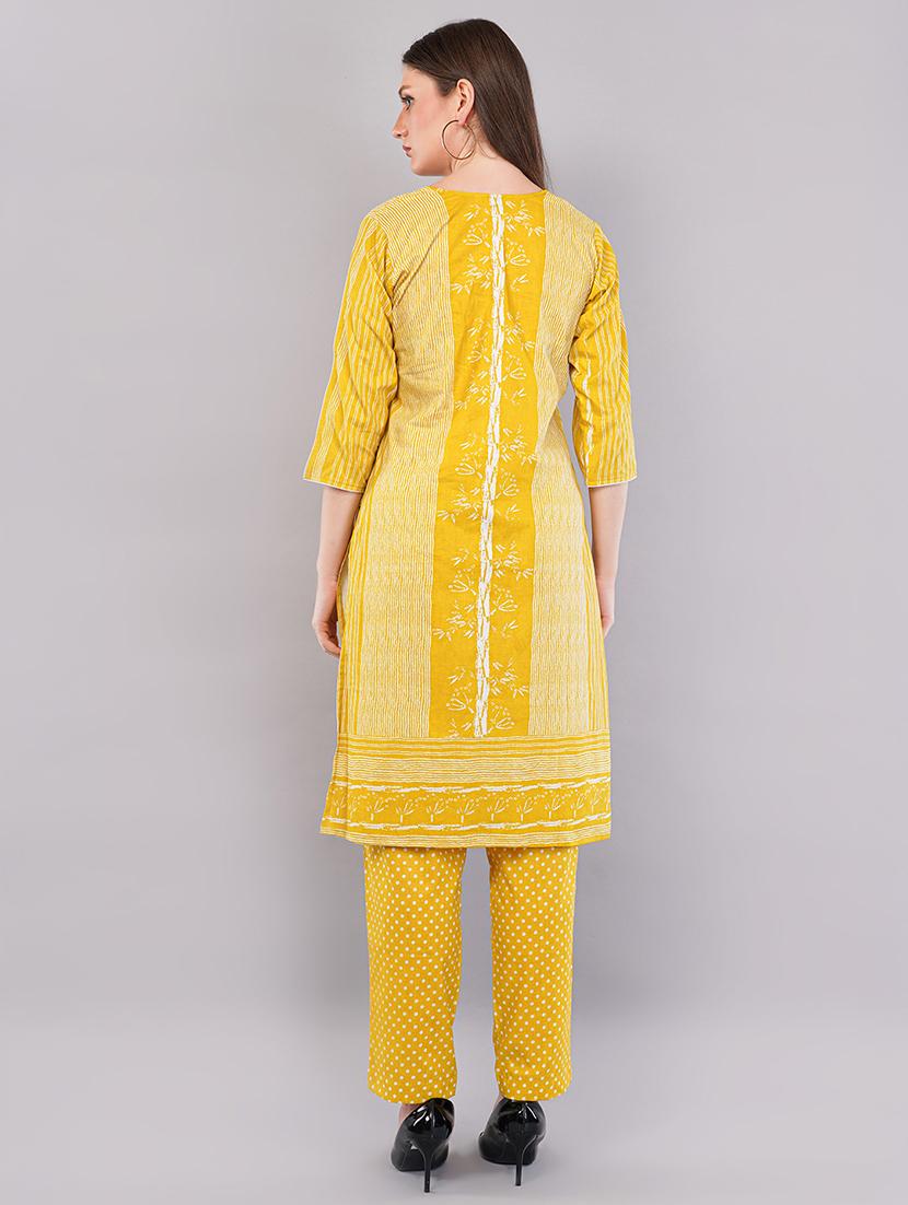 women three quarter sleeve kurta pant with dupatta set - 21786760 - Standard Image - 3