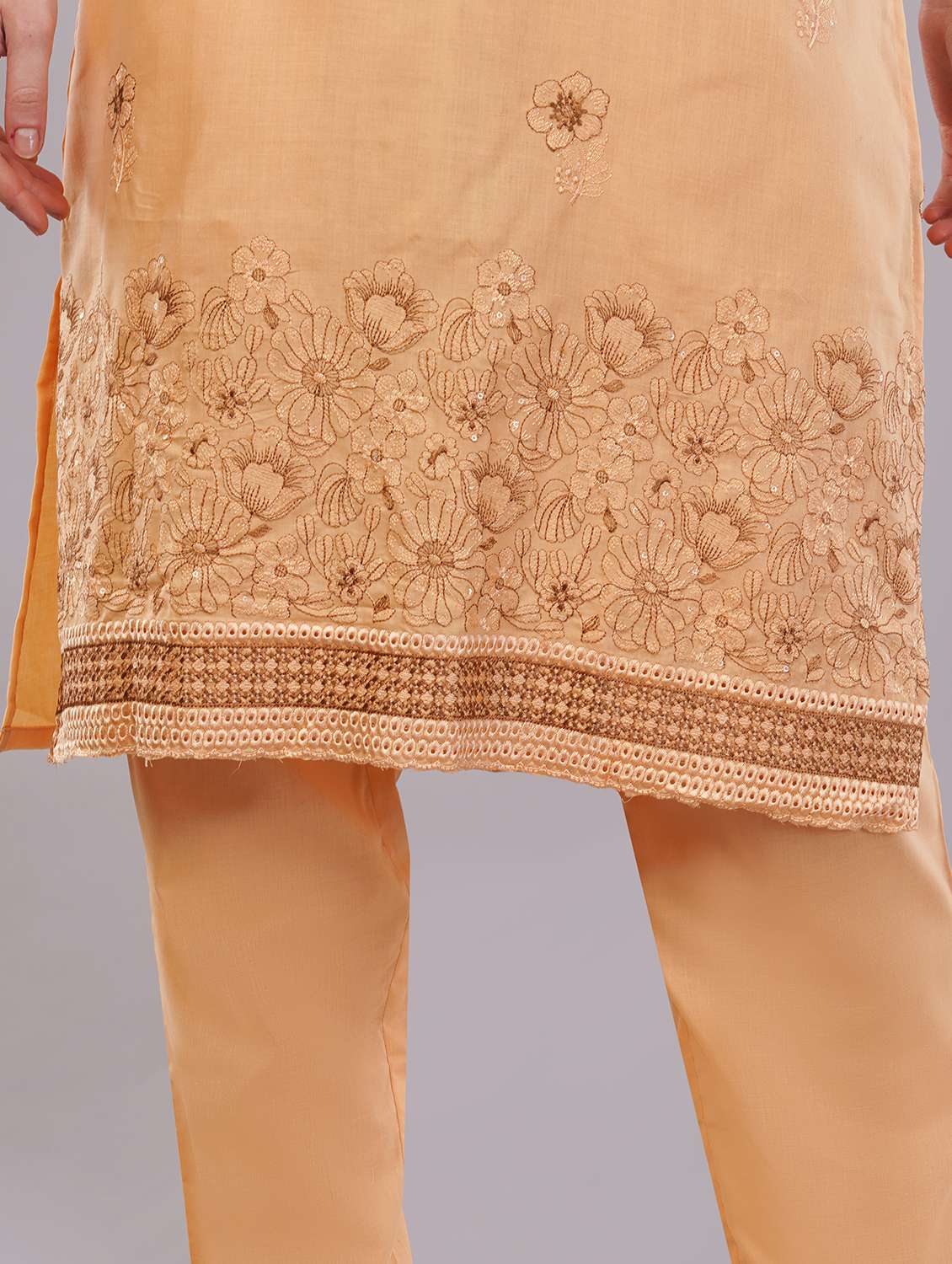 women three quarter sleeve kurta pant with dupatta set - 21786769 -  Standard Image - 5