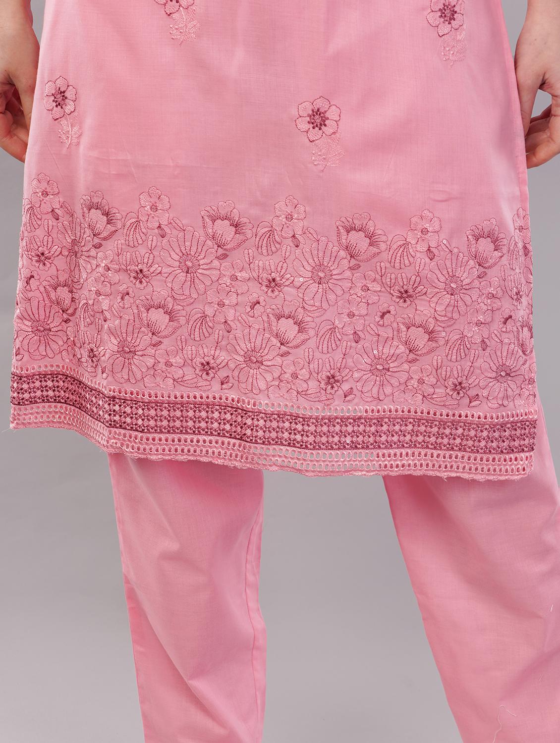 women three quarter sleeve kurta pant with dupatta set - 21786772 - Standard Image - 5
