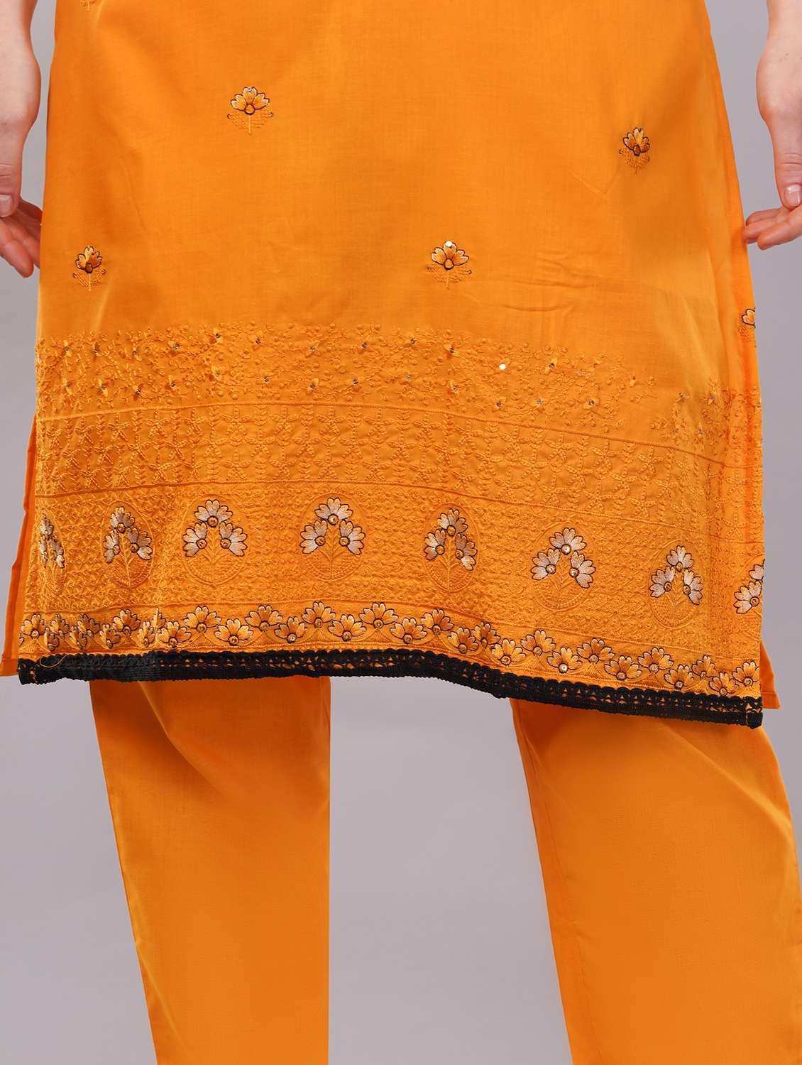 women three quarter sleeve kurta pant with dupatta set - 21786773 -  Standard Image - 5