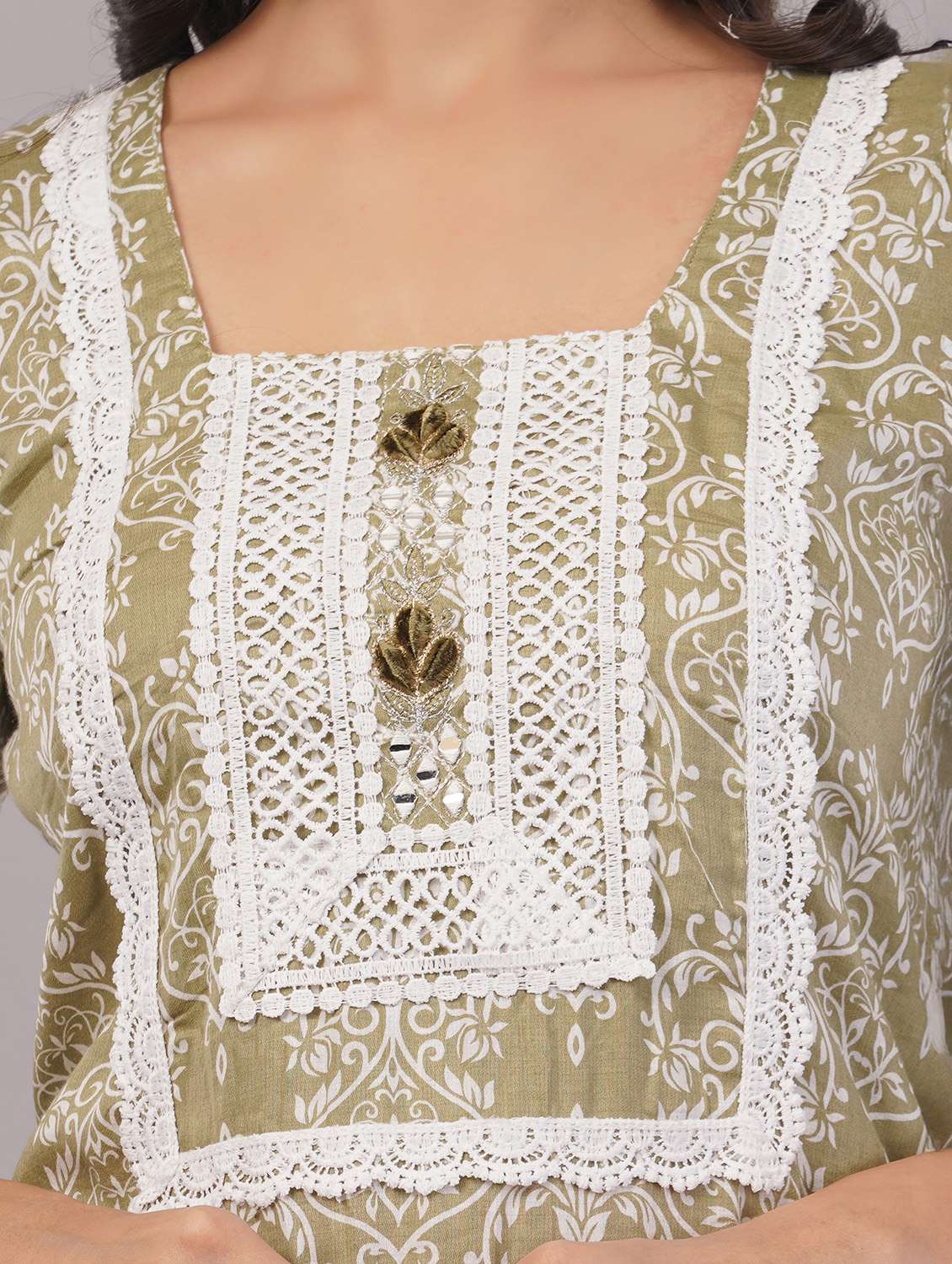 women three quarter sleeve kurta pant with dupatta set - 21786774 -  Standard Image - 5