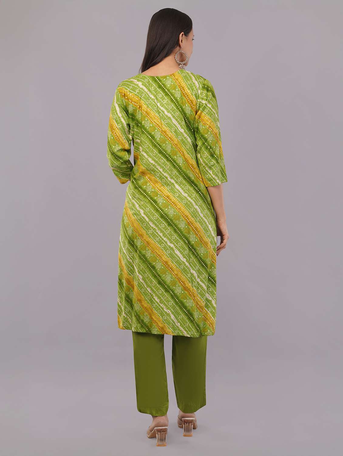 women three quarter sleeve kurta pant with dupatta set - 21786775 - Standard Image - 3