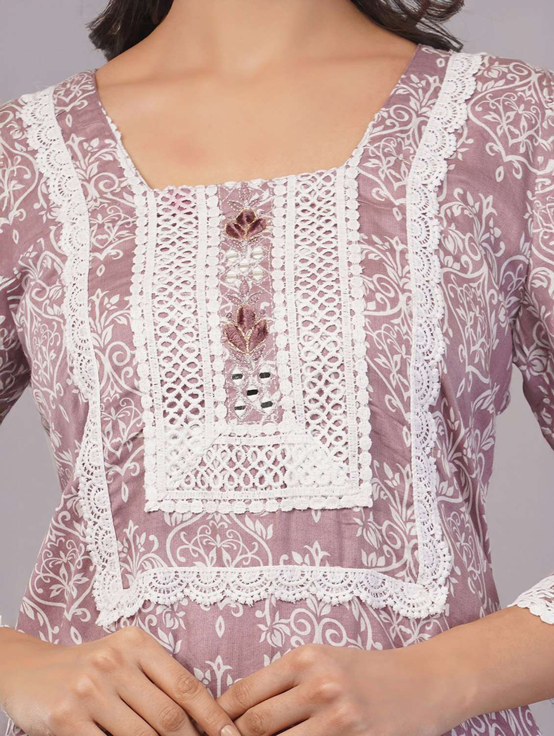 women three quarter sleeve kurta pant with dupatta set - 21786778 -  Standard Image - 5