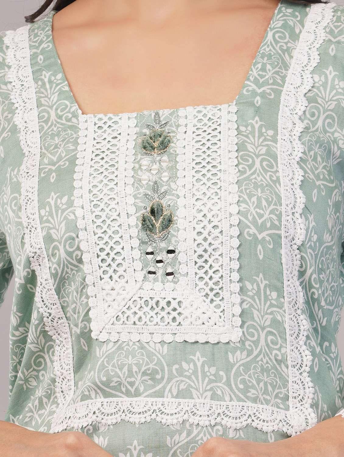 women three quarter sleeve kurta pant with dupatta set - 21786779 -  Standard Image - 5