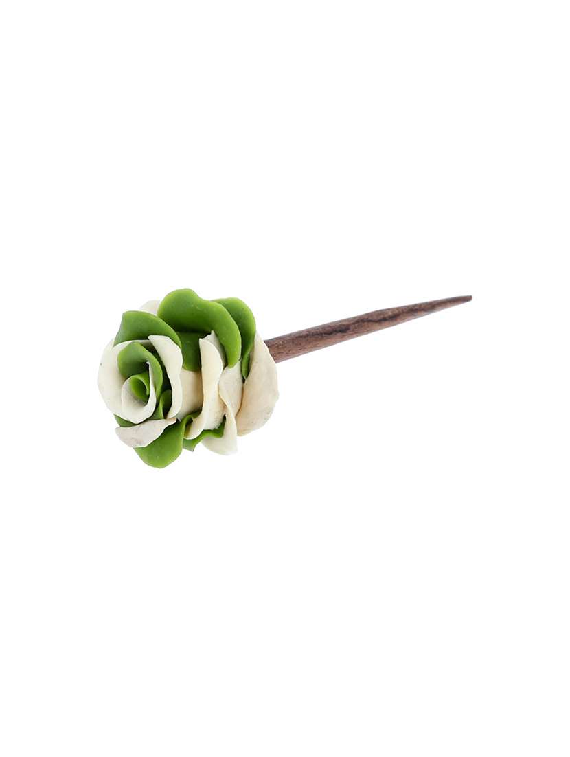 women handmade rose flower juda stick