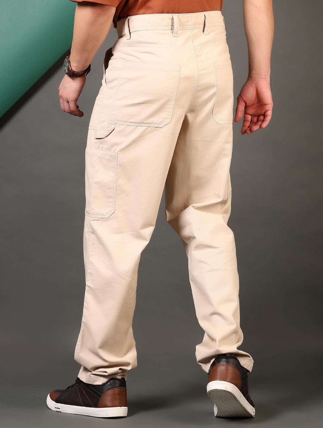 men mid rise solid cargo - 21787367 - Standard Image - 3