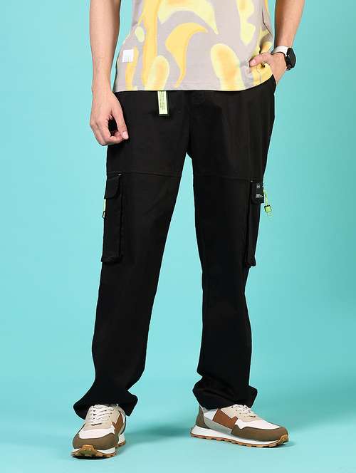 men mid rise solid cargo - 21787369 - Standard Image - 0