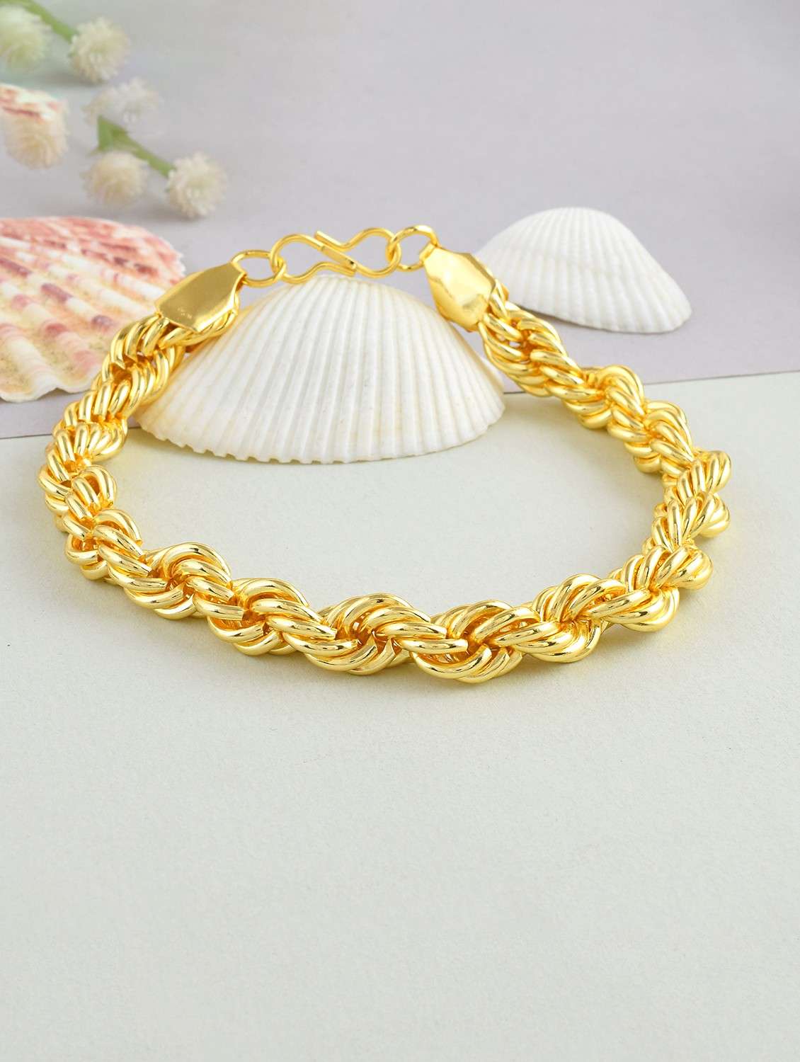 men gold brass bracelet
