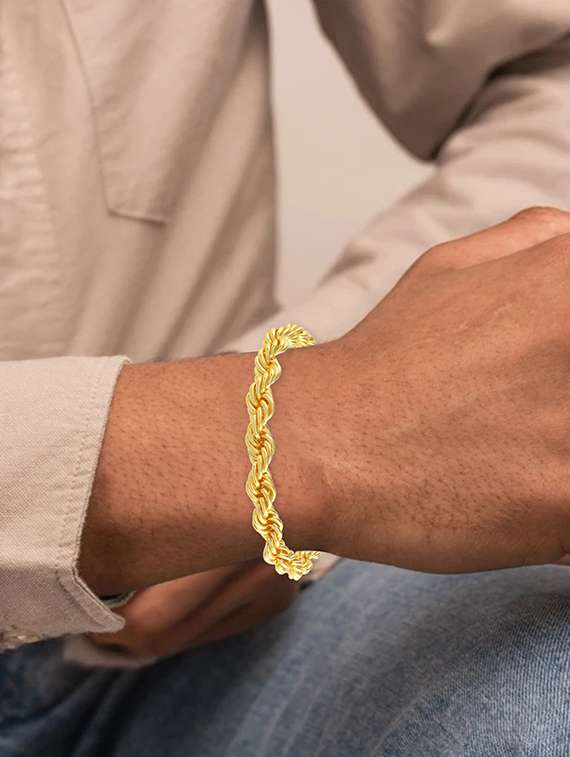 men gold brass bracelet - 21787370 -  Standard Image - 3