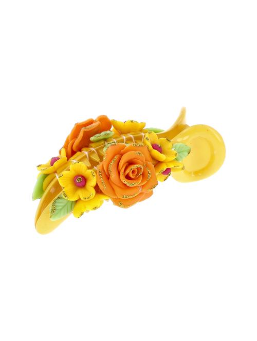 women handmade rose flower banana clip - 21787402 -  Standard Image - 0