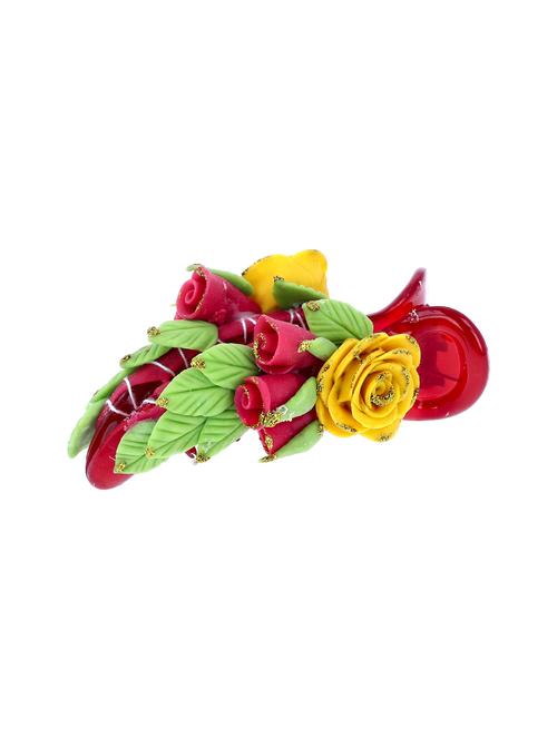 women handmade rose flower banana clip - 21787404 -  Standard Image - 0