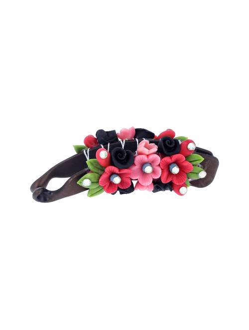 women handmade rose flower banana clip - 21787411 -  Standard Image - 0