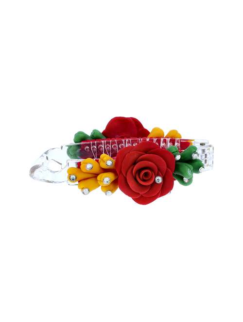 women handmade rose flower banana clip - 21787412 -  Standard Image - 0