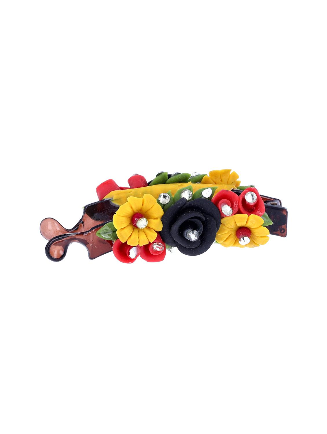women handmade rose flower banana clip - 21787413 -  Zoom Image - 0