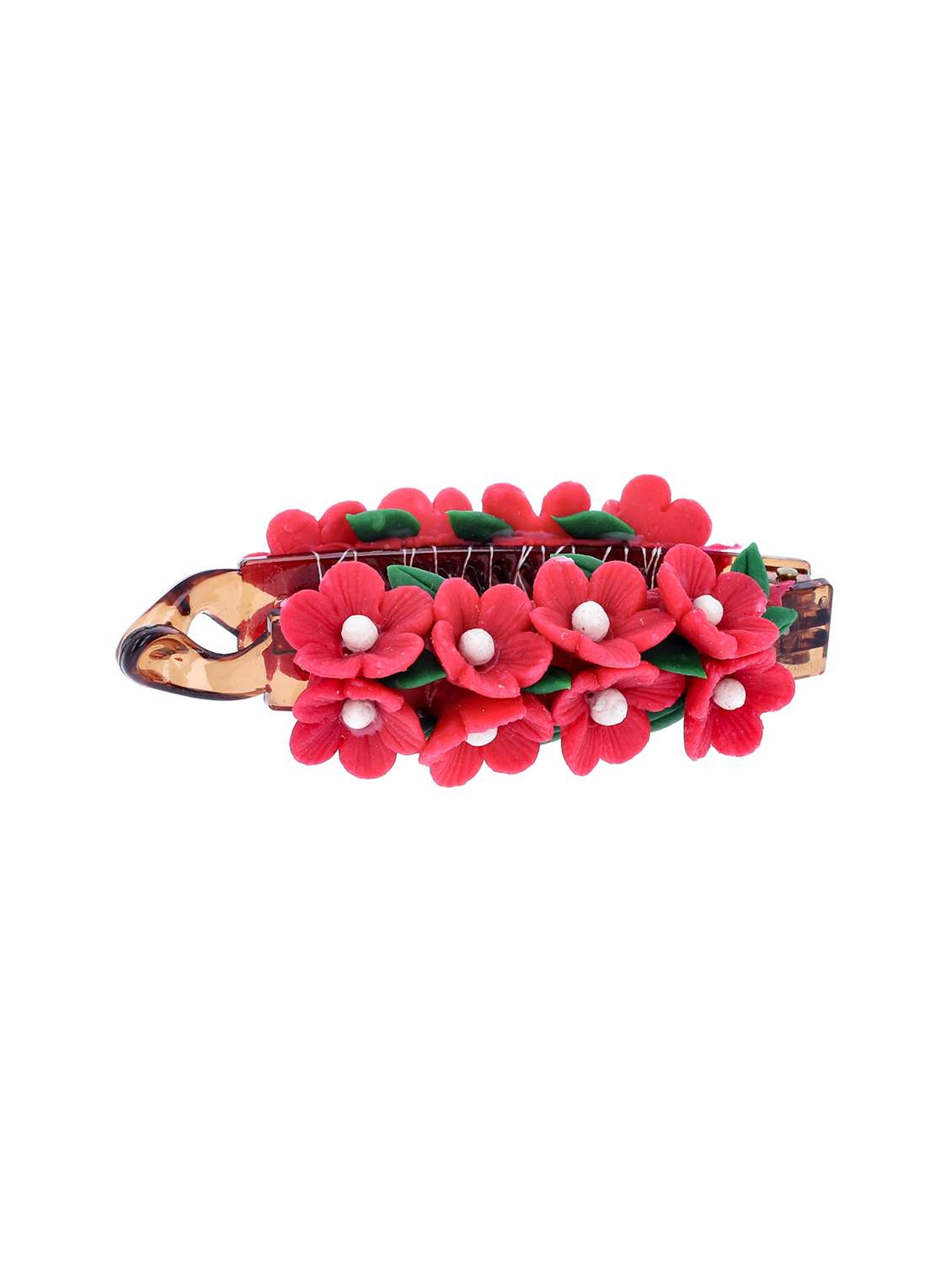 women handmade rose flower banana clip - 21787415 -  Zoom Image - 0