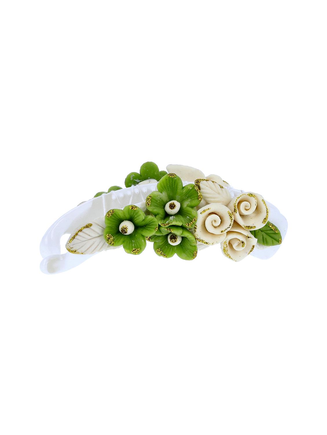 women handmade rose flower banana clip - 21787419 -  Zoom Image - 0