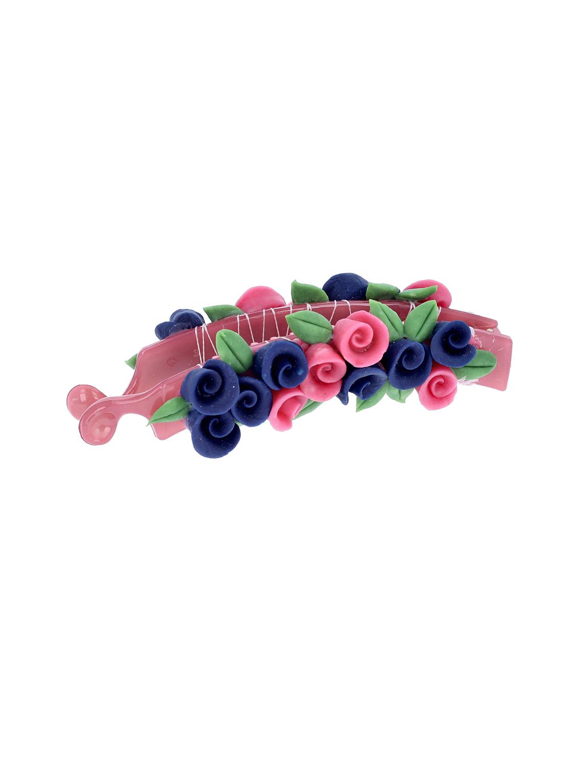 women handmade rose flower banana clip - 21787429 -  Zoom Image - 0