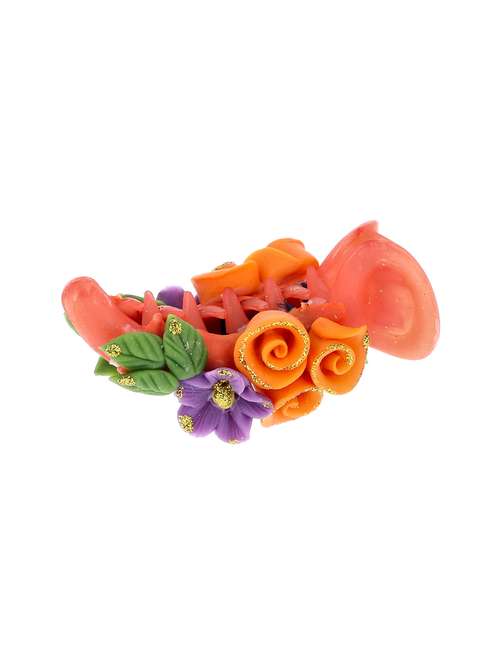 women handmade rose flower banana clip - 21787432 -  Standard Image - 0