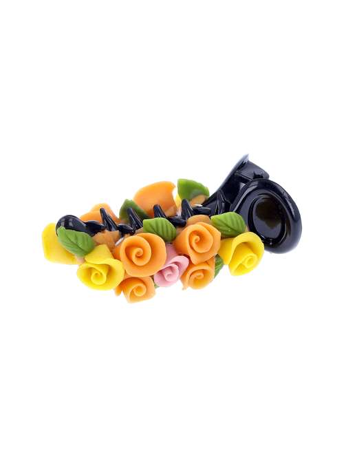 women handmade rose flower banana clip - 21787440 -  Standard Image - 0