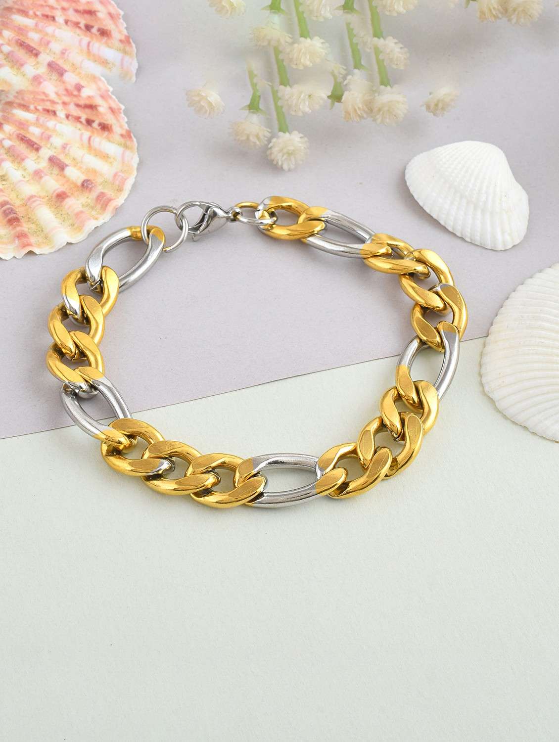 men gold brass bracelet