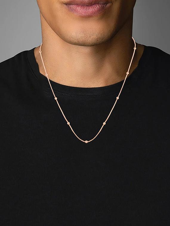 brown brass chain necklace - 21788833 - Standard Image - 3