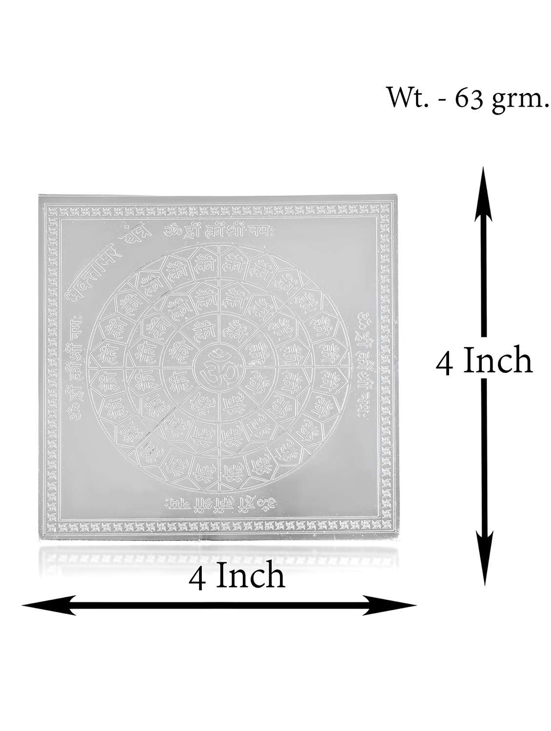 brass silver plated jain bhaktamar yantra puja stand home decor - 21788849 -  Standard Image - 3