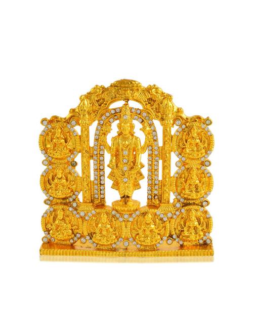 brass gold lakshmi nayaran asht-lakhmi hindu stand idol - 21788851 - Standard Image - 0