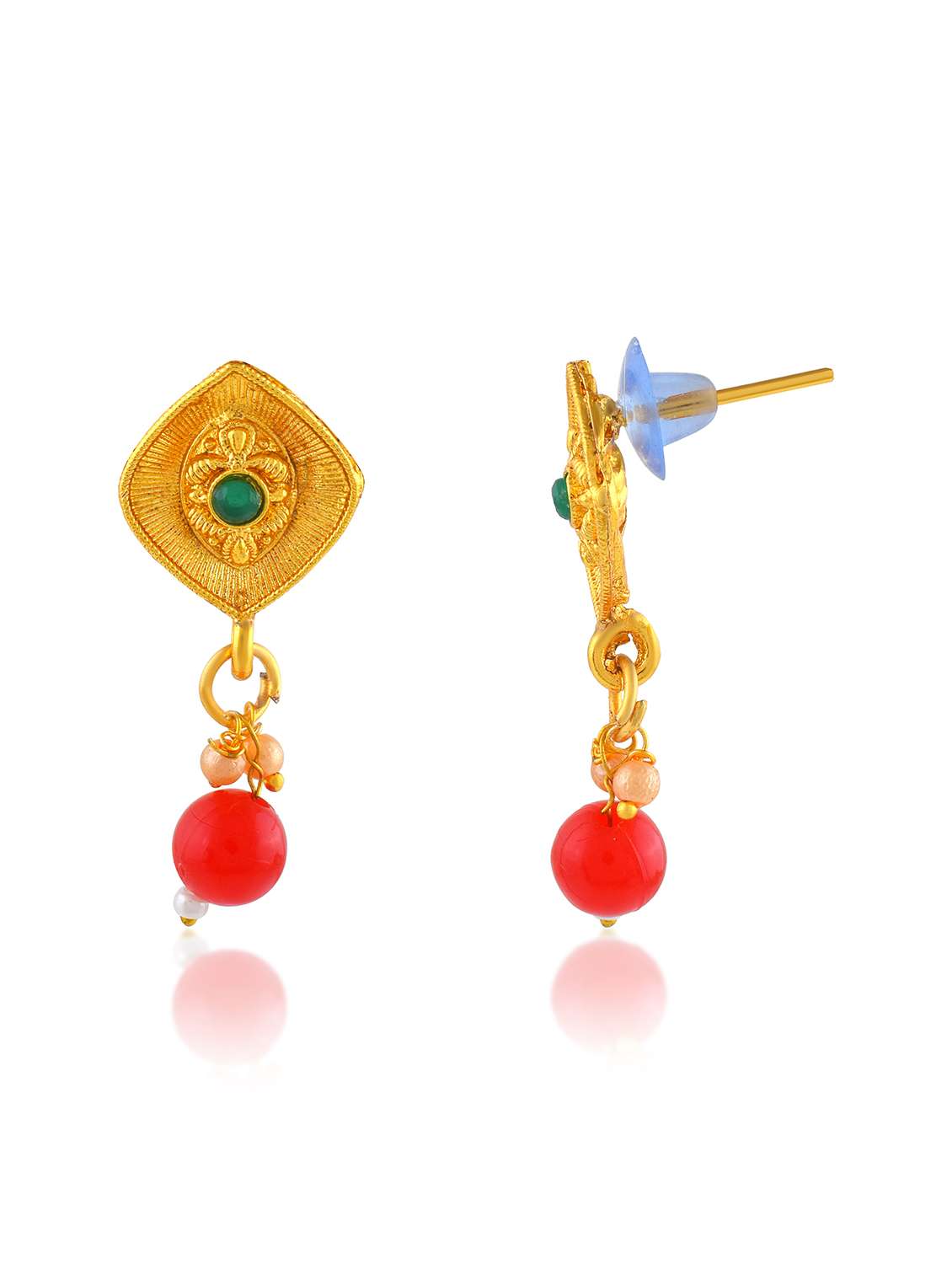 brass gold traditional necklace set wedding bridal for women - 21788860 -  Standard Image - 3