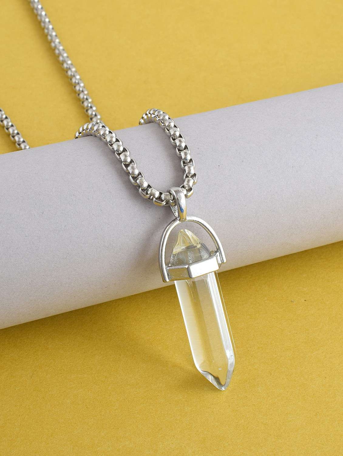 men white crystal pendant - 21788867 - Zoom Image - 0