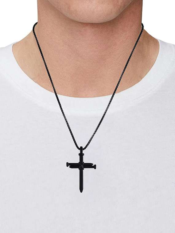 men black cross brass pendant - 21788869 -  Standard Image - 3