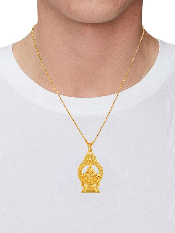 men gold brass pendant - 21788875 -  Standard Image - 3