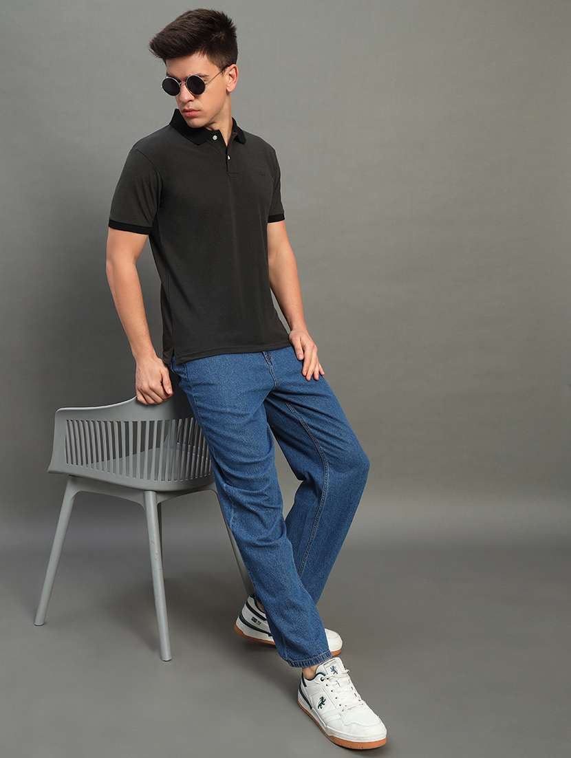 men solid short sleeve polo t-shirt - 21789597 -  Standard Image - 3