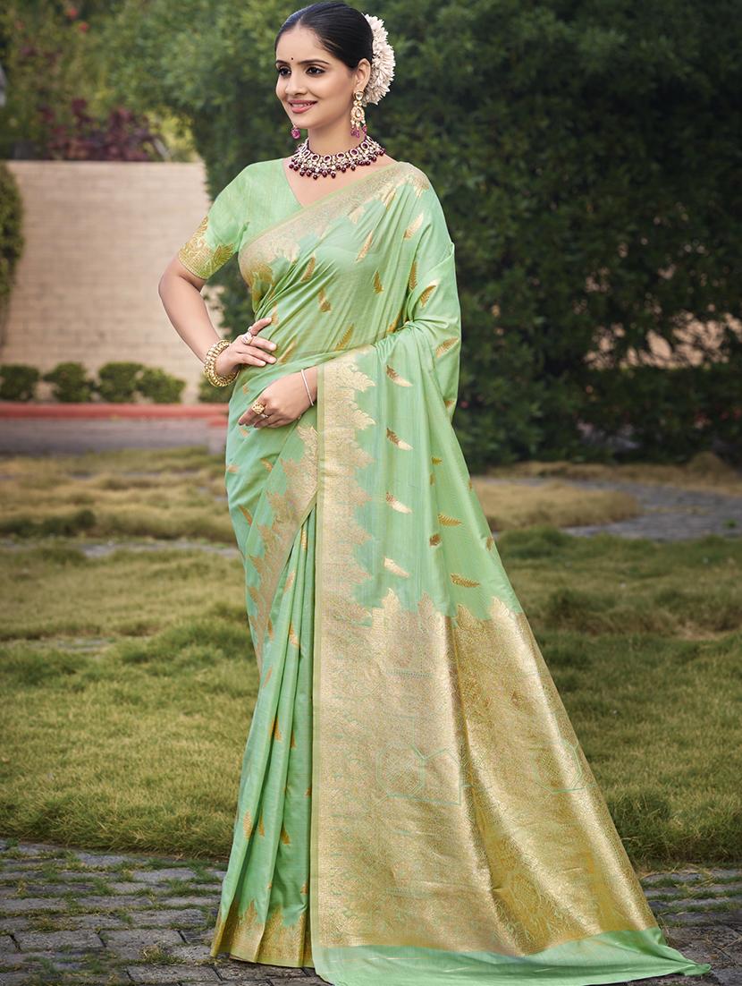 women self design tussar saree with blouse - 21789613 - Zoom Image - 0