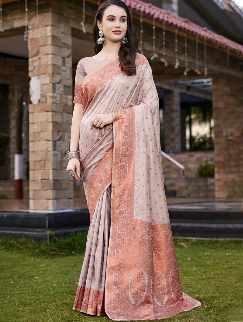 women self design banarasi festive wear saree with blouse - 21789633 -  Zoom Image - 0