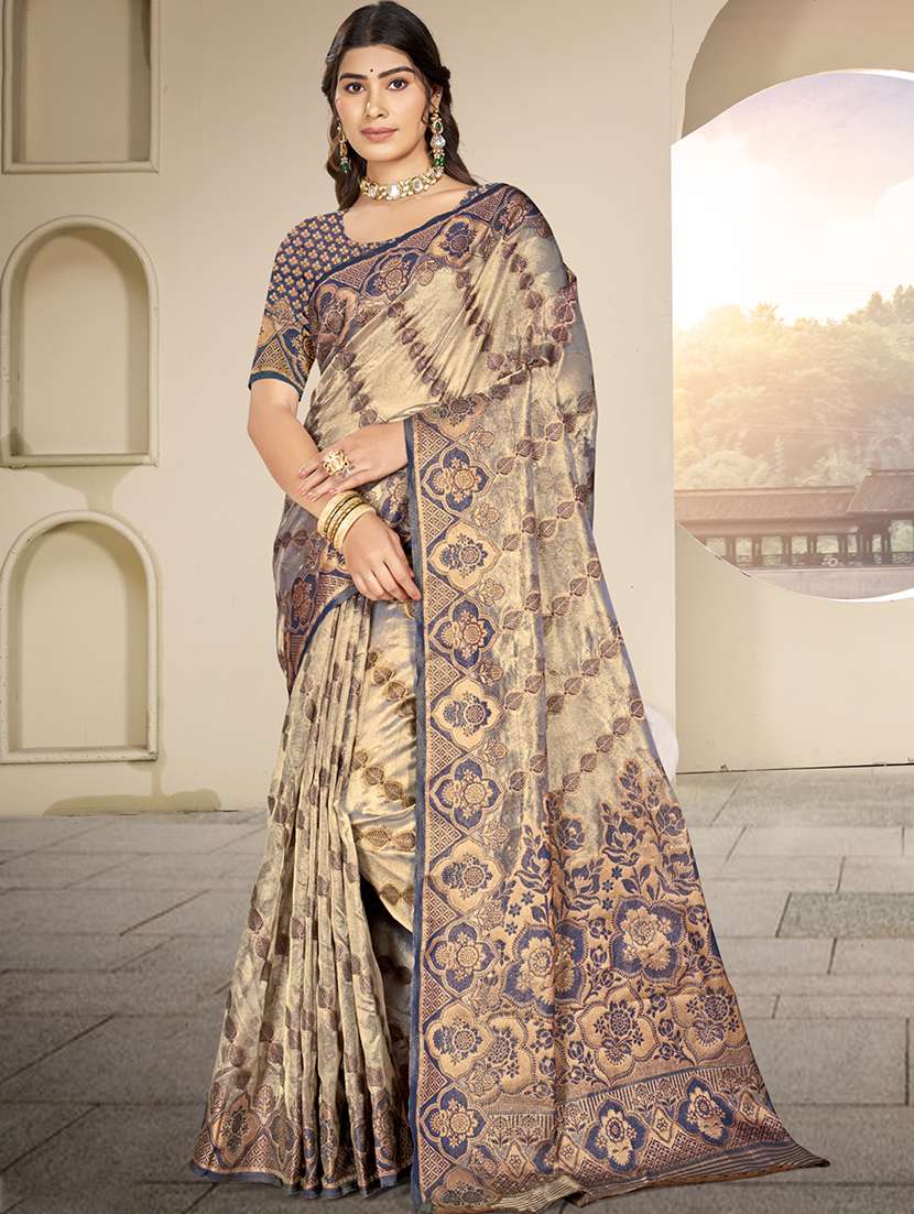 women self design banarasi festive wear saree with blouse - 21789648 -  Zoom Image - 0
