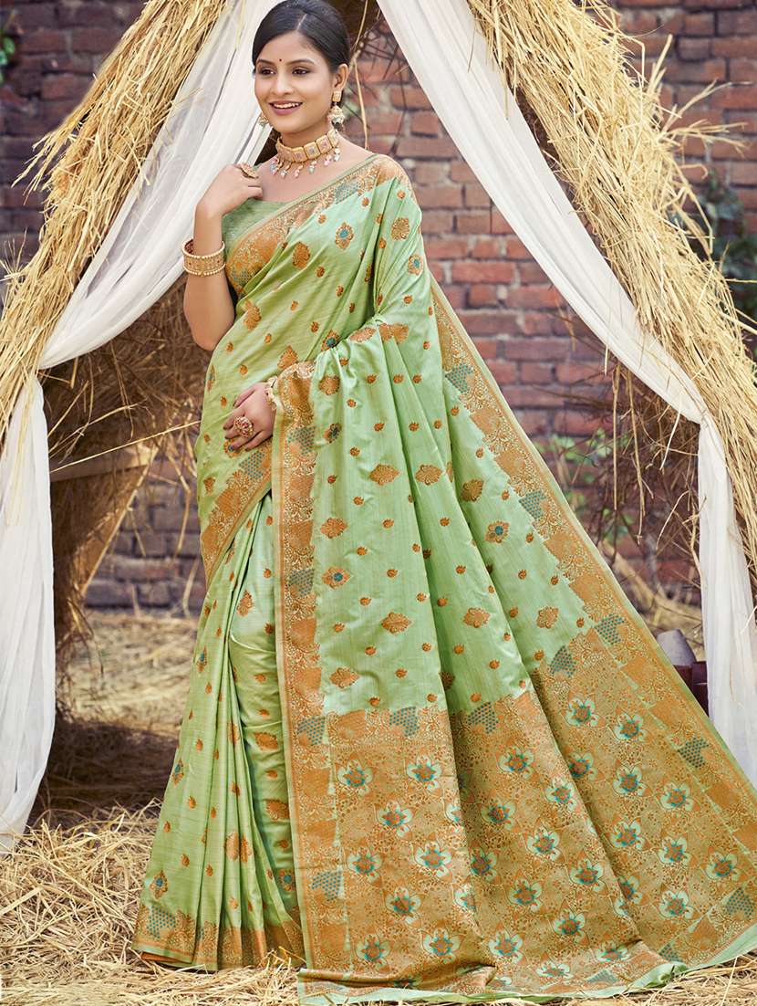 women self design banarasi saree with blouse - 21789705 - Zoom Image - 0