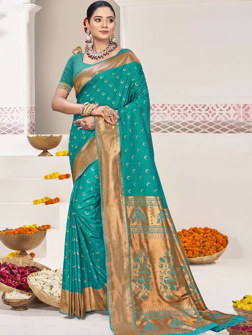 women self design paithani festive wear saree with blouse