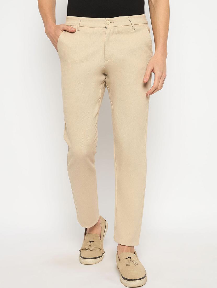 men solid mid rise casual chinos - 21790953 - Zoom Image - 0